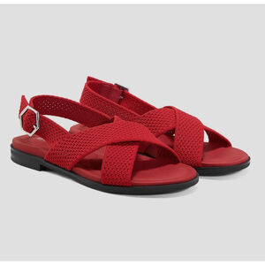 VIVAIA Pamela Arch Pro AdaptAll Red Knit Cross Strap Sandals Size 40.5 9.5